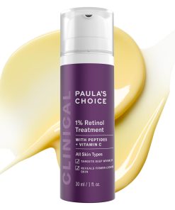 Paula's Choice CLINICAL 1% Retinol Treatment with Peptides, Vitamin C & Licorice Extract, Firming Cream for Face, Anti-Aging & Wrinkles, Fragrance Free, 1 Fl Oz