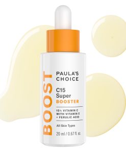 Paula's Choice BOOST C15 Super Booster, 15% Vitamin C Serum for Face, Face Serum with Vitamin E & Ferulic Acid for Discoloration & Glow, Fragrance-Free, 0.67 Fl Oz