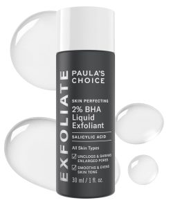 Paula's Choice Skin Perfecting 2% BHA Liquid Salicylic Acid Exfoliant, Gentle Facial Exfoliator for Blackheads, Large Pores, Wrinkles & Fine Lines, Travel Size, 1 Fluid Ounce