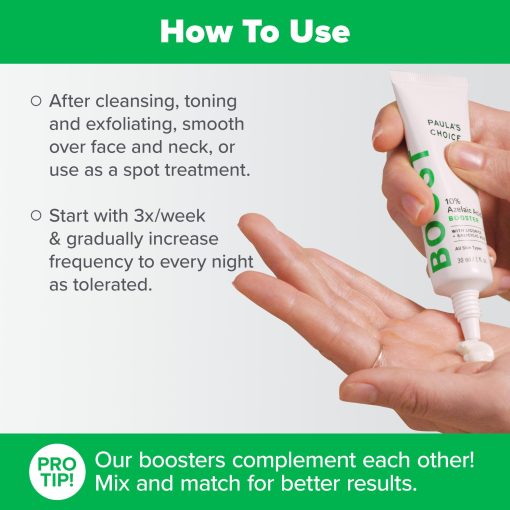 Paula's Choice BOOST 10% Azelaic Acid Booster Cream Gel Face Serum with Salicylic Acid, Oil-Free Skin Brightening Serum for Face, Fragrance-Free, 1oz - Image 8