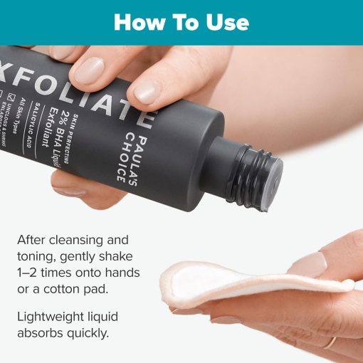 Paulas Choice--SKIN PERFECTING 2% BHA Liquid Salicylic Acid Exfoliant--Facial Exfoliant for Blackheads, Enlarged Pores, Wrinkles & Fine Lines, 4 oz Bottle - Image 7