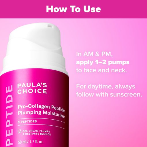 Paula's Choice Pro-Collagen Peptide Plumping Moisturizer, Daily Gel-Cream for Deep Lightweight Hydration, Wrinkles & Loss of Firmness, Fragrance-Free, 1.7 Fl Oz - Image 7