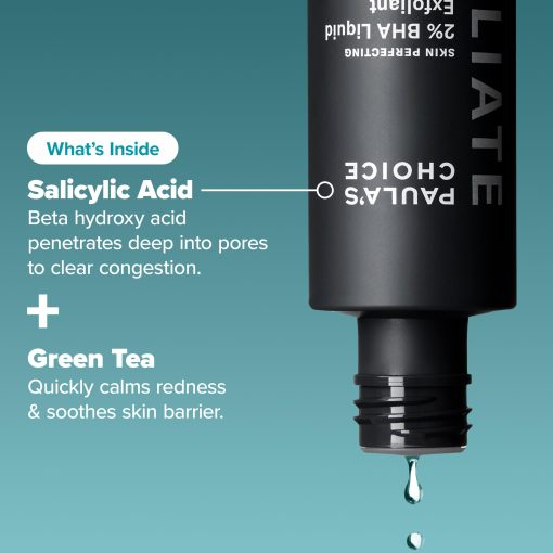 Paula's Choice Skin Perfecting 2% BHA Liquid Salicylic Acid Exfoliant, Gentle Facial Exfoliator for Blackheads, Large Pores, Wrinkles & Fine Lines, Travel Size, 1 Fluid Ounce - Image 4