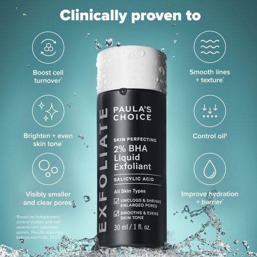 Paula's Choice Skin Perfecting 2% BHA Liquid Salicylic Acid Exfoliant, Gentle Facial Exfoliator for Blackheads, Large Pores, Wrinkles & Fine Lines, Travel Size, 1 Fluid Ounce - Image 5