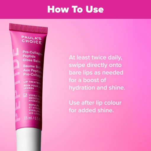 Paula’s Choice Pro-Collagen Peptide Gloss Lip Balm, Hydrates & Smooths Lips, Sheer & Glossy Finish for Fuller Lips, Sheer Tint, Non-Sticky, Cruelty-Free, 0.5 oz - Image 7