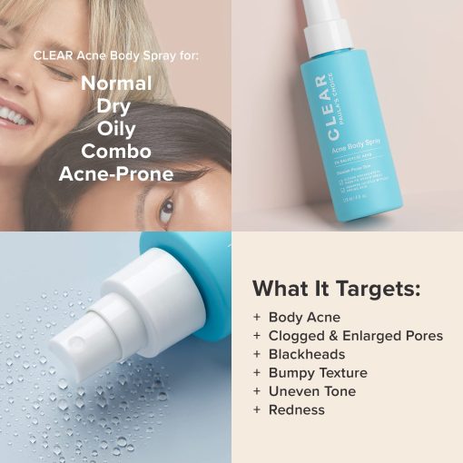 Paula's Choice CLEAR Exfoliating Back & Body Acne Spray, Bacne Spray with 2% BHA Salicylic Acid Back Acne Treatment for Clogged Pores, Blackheads & Breakouts, Alcohol-Free, Fragrance-Free, 4 Fl Oz - Image 5