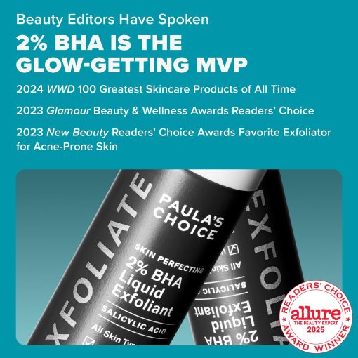 Paula's Choice Skin Perfecting 2% BHA Liquid Salicylic Acid Exfoliant, Gentle Facial Exfoliator for Blackheads, Large Pores, Wrinkles & Fine Lines, Travel Size, 1 Fluid Ounce - Image 3